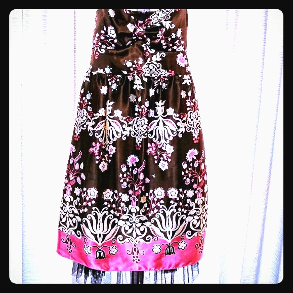 LOVE TEASE Fancy Tulle Lined Strappy Dress